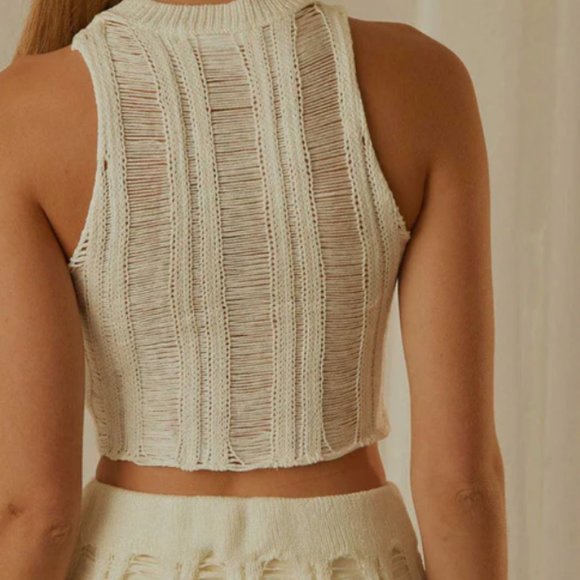 Perri Ladder Knit Tank - Ivory - Picture 2 of 3